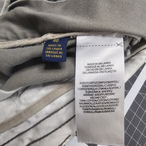 Polo Ralph Lauren Cargo Shorts 40x9 Beige Relaxed Loose Fit Y2K Preppy Utility - Picture 8 of 16